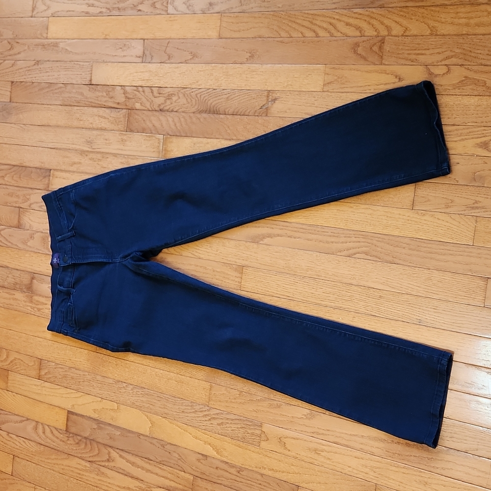Dark stretchy boot cut jeans